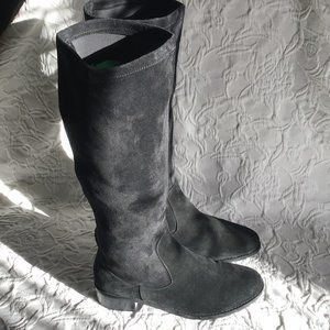 Valdini Black Suede Boots Size 81/2 Women's